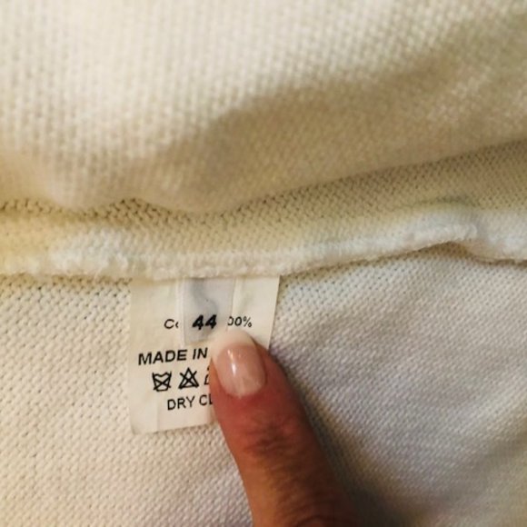 Versatile Amina Rubinacci white Sweater/Jacket gently worn Size 44 - Picture 7 of 9